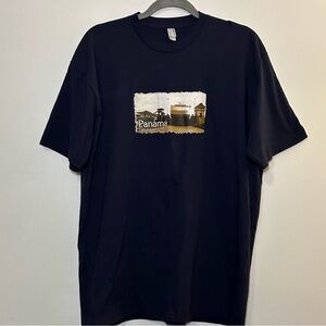 American Apparel Men's Navy Blue Panama Gatun Locks Tee